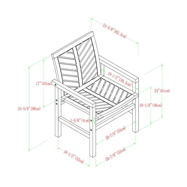 patio chair dimensions