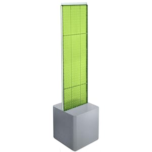 46 in. H x 13.5 in. W 2-Sided Pegboard Floor Display on Silver Studio Base