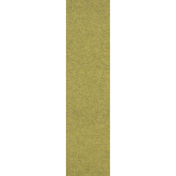 Foss Yellow Commercial/Residential 9 in. x 36 in. Peel and Stick Carpet Tile Plank 8 Tiles/Case (18 sq. ft.)