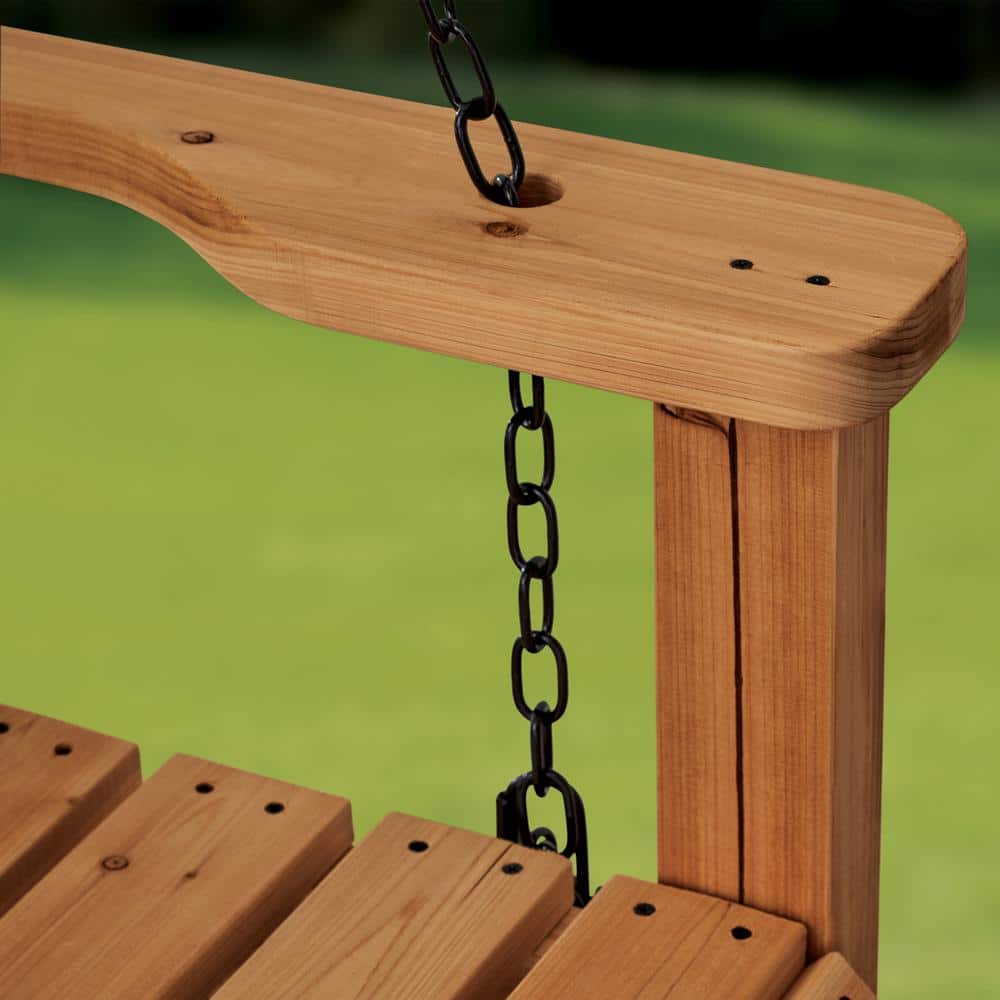 Cedar Farmhouse Style Porch Swing with Chains