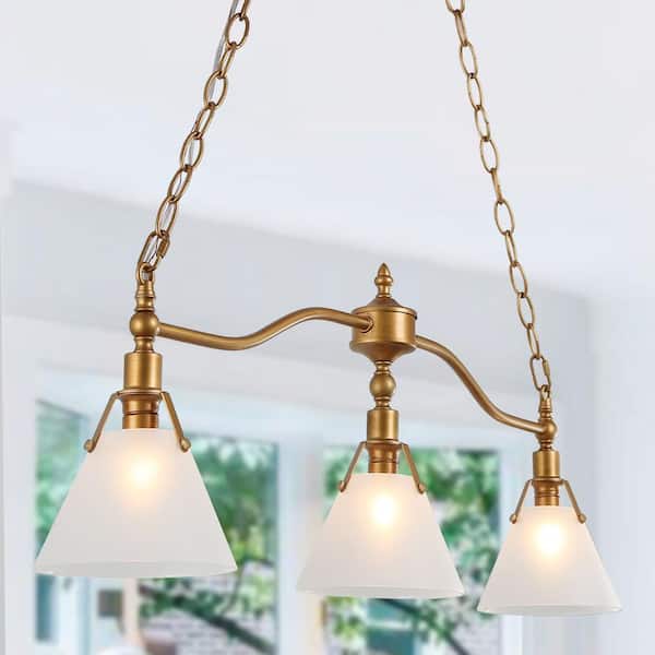 4- -Light Black Modern Farmhouse Chandelier with Frosted Glass Shade Island Rustic Wood Cage Pendant light