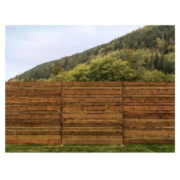 Alta Forest Products 3/4 in. x 7-1/2 in. x 6 ft. Prefinished Brown Douglas Fir Flat-Top Wood Fence Picket