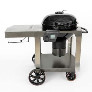 22 in. SmartTemp Kettle Charcoal Grill in Black with Cart