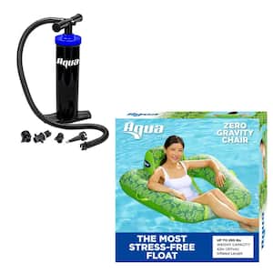 Green Zero Gravity Swimming Pool Lounge Chair Float with Hand Pump
