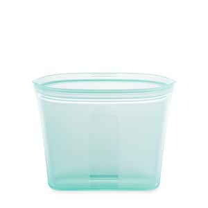 24 oz. Teal Reusable Silicone Sandwich Bag Zippered Storage Container