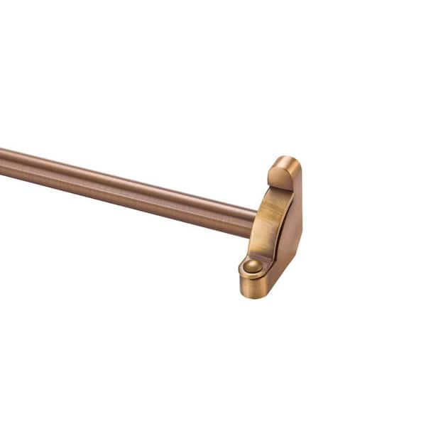 Zoroufy Heritage Collection Tubular 36 in. x 1/2 in. Antique Brass Stair Rod Set with Classic Brackets