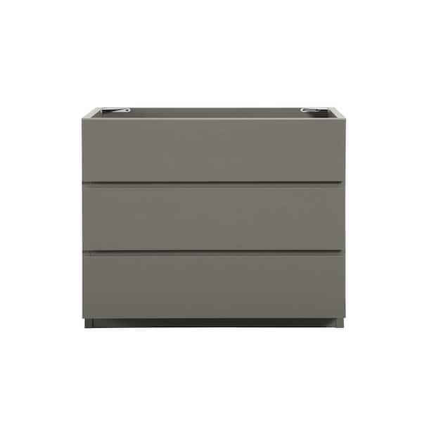 35.60 in. Floor Bath Vanity Cabinet without Top in Gray