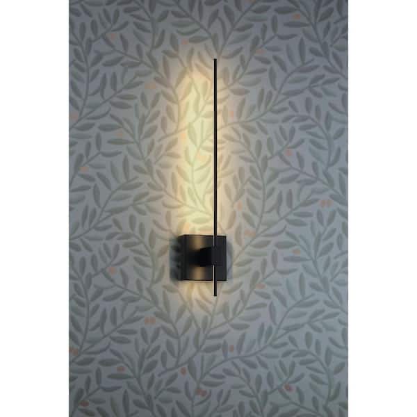 Parker Modern 1-Light Black Integrated LED Wall Sconce with White Lens