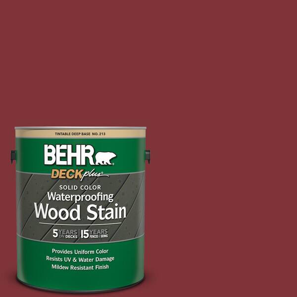 BEHR DECKplus 1 gal. #S-H-160 Sly Fox Solid Color Waterproofing Exterior Wood Stain