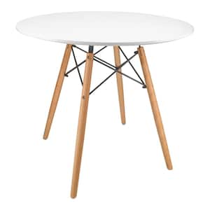 Dover Bistro White Wood 4 Legs Dining Table Seats 2