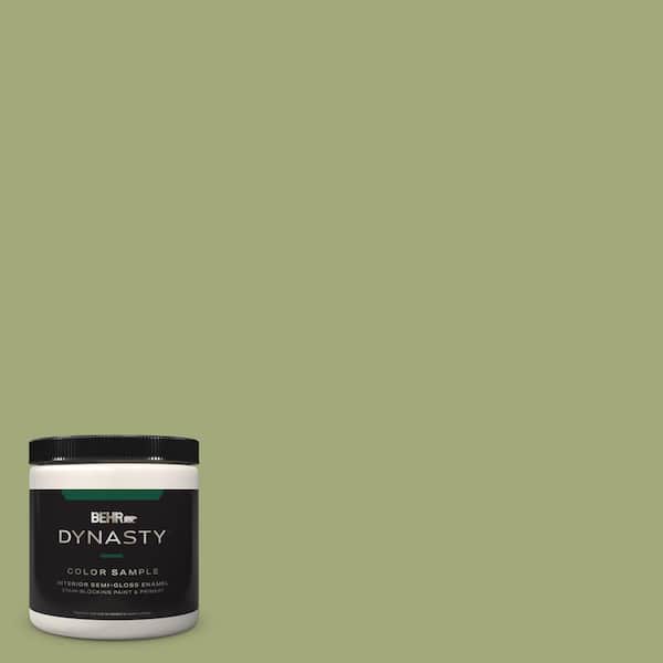 BEHR DYNASTY 8 oz. #M350-5 Mossy Cavern One-Coat Hide Semi-Gloss Enamel Stain-Blocking Interior/Exterior Paint & Primer Sample