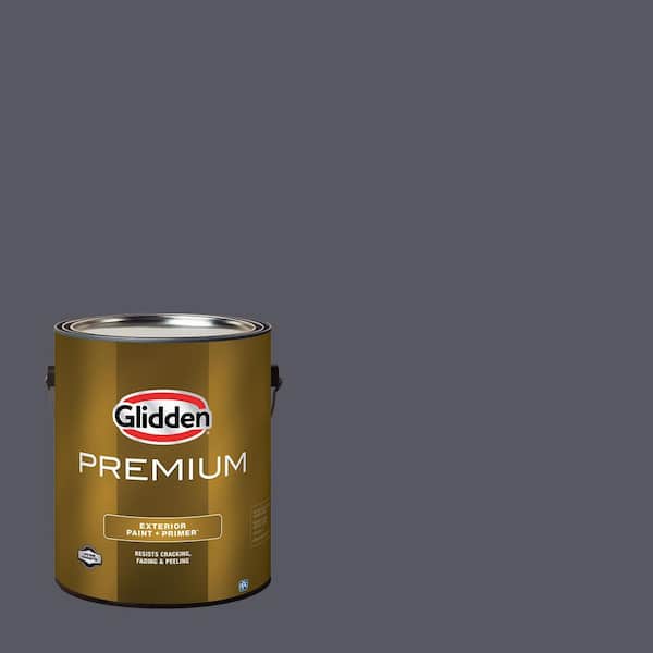 Glidden Premium 1 gal. PPG1013-6 Gray Flannel Satin Exterior Latex Paint