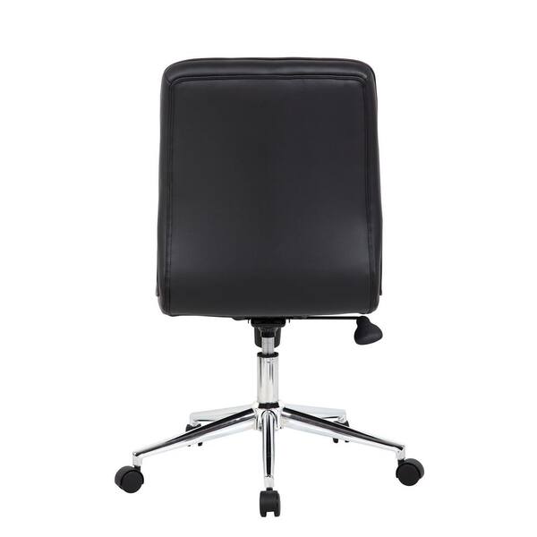 BOSS Office Products Contemporary Task Chair Black Vinyl Cover