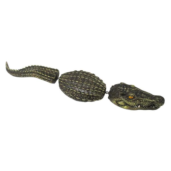 Trademark Innovations 3-Piece Fake Alligator Pool Float Blue Heron Decoy for Ponds, and Water Features