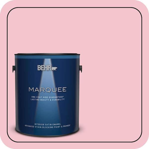 BEHR MARQUEE 1 gal. #P150-2 Energetic Pink Satin Enamel Interior Paint & Primer