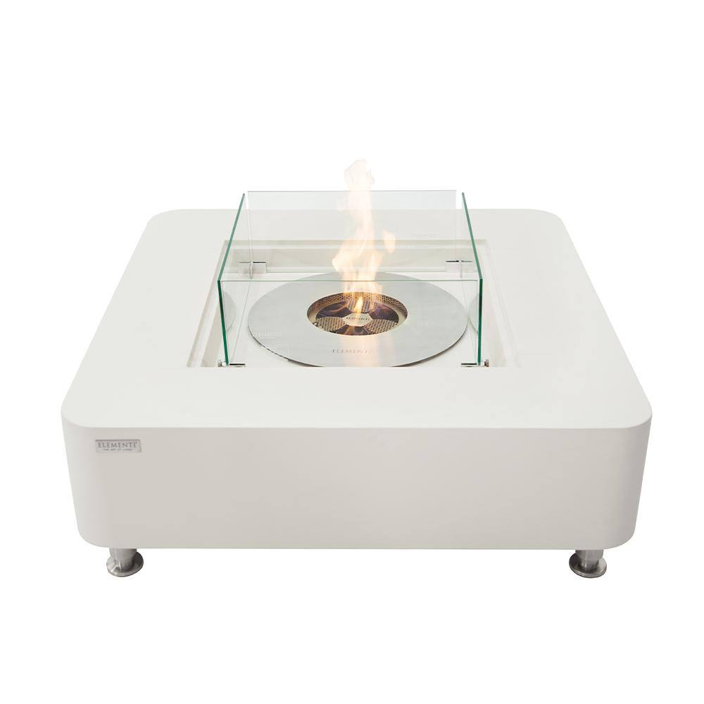 Elementi Perth 40 in.Concrete Ethanol Fire Pit Table in Cream White