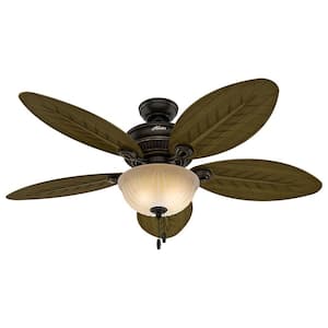 Grand Cayman 54 in. Indoor/Outdoor Onyx Bengal Bronze Ceiling Fan with Light Kit