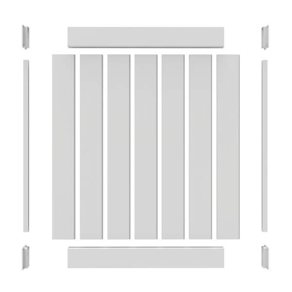 Barrette Outdoor Living 5 ft. x 3.5 ft. White Vinyl Outdoor Changing Room Side Wall