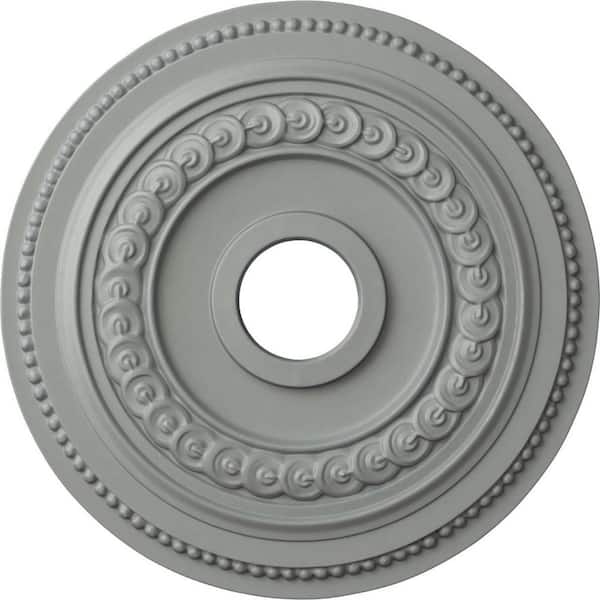 Ekena Millwork 18" x 1-1/4" Oldham Urethane Ceiling Medallion (Fits Canopies upto 8-5/8"), Primed White