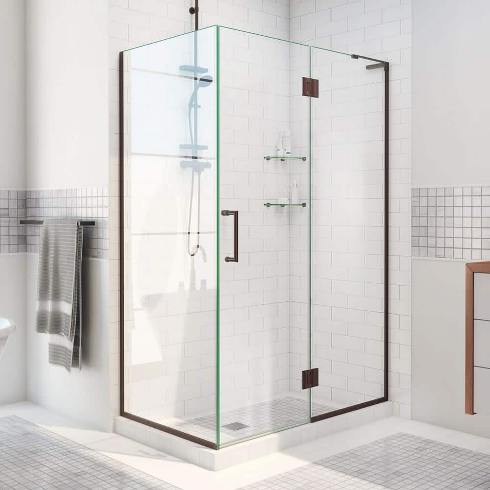 DreamLine Unidoor-X 48-3/8 in. W x 34 in. D x 72 in. H Frameless Hinged ...