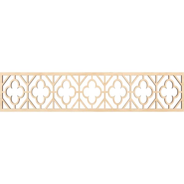 Ekena Millwork Hazelton Fretwork 0.375 in. D x 46.75 in. W x 10 in. L Birch Wood Panel Moulding
