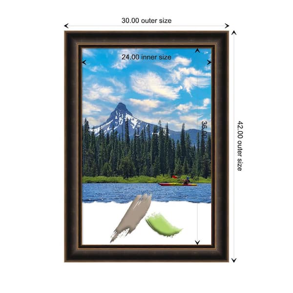 Amanti Art Villa Oil Rubbed Bronze Wood Picture Frame Opening Size