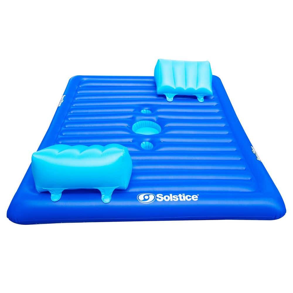 Swimline Swimming Pool Inflatable Durable Floating 2-Person Air Mattress, Blue -  16141SF-WMT