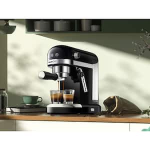 IMUSA 4-Cup Grey Espresso and Cappuccino Machine with Milk Frothier  GAU-18215 - The Home Depot