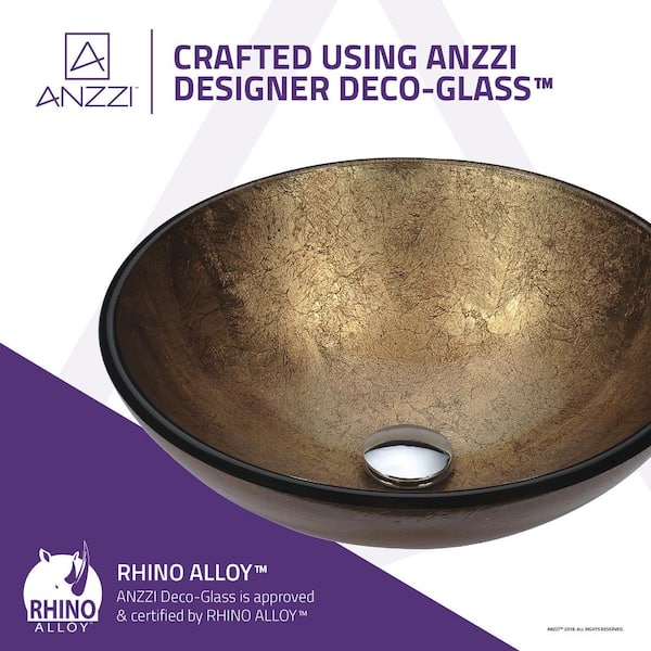 ANZZI Posh Series 17 in. Bathroom Vessel Sink with Scratch-Tough