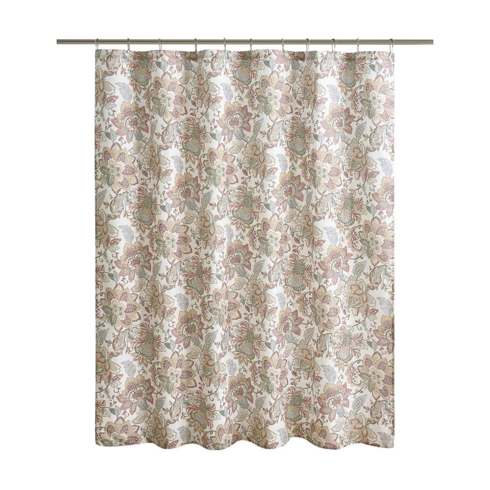 Janessa Spice Polyester Shower Curtain 72 x 70 in.