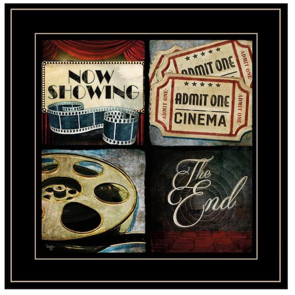 HomeRoots Charlie At the Movies I 1-Piece Framed Wall Art 15 in. x 15 in.