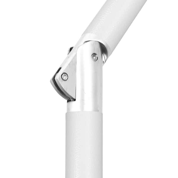 fiberglass pole patio umbrella tilt white Midtown Umbrellas The Swilt 8 Ft Umbrellas with 360 Swivel & Mechanism, 8 Ribs & Terylast Polyester Fabric for Backyard, Deck, Pool & Cafes 6 chairs and a 42 California Umbrella 9 ft. Matted