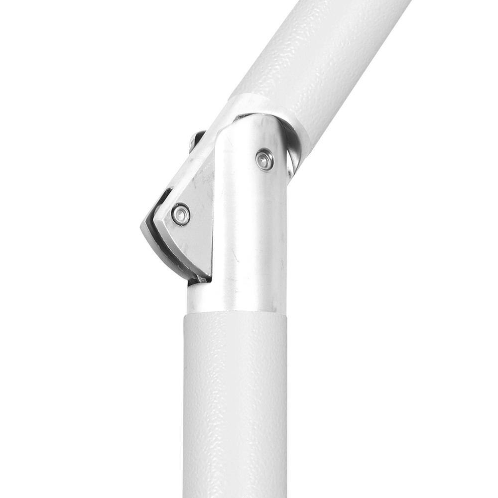 9 ft. White Fiberglass Market Patio Umbrella with Olefin Fabric