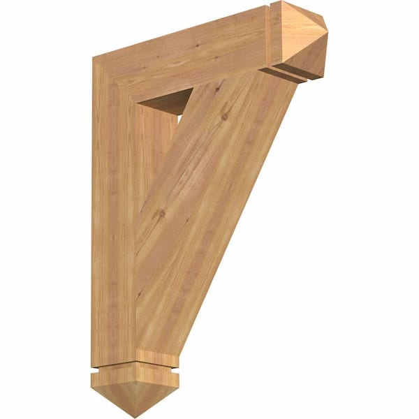 Ekena Millwork 5.5 in. x 34 in. x 26 in. Western Red Cedar Traditional Arts and Crafts Smooth Bracket