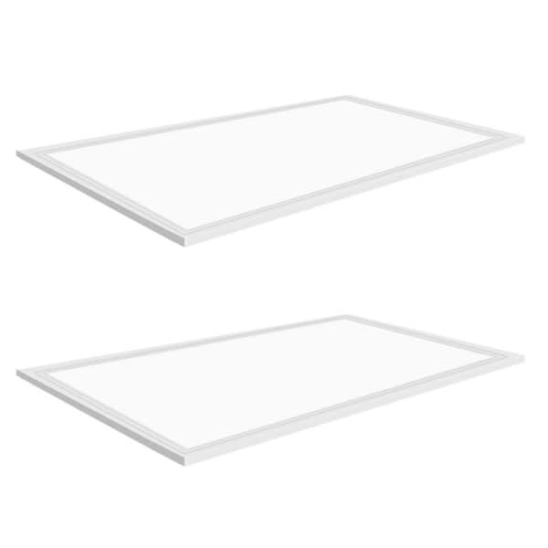 2 ft. x 4 ft. 250-Watt Equivalent 5000K White Integrated LED Troffer Panel Light, 7800 Lumens (2-Pack)