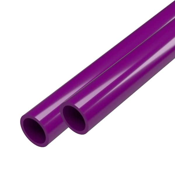 Formufit 1/2 in. x 5 ft. Furniture Grade Schedule 40 PVC Pipe in Purple (2-Pack)