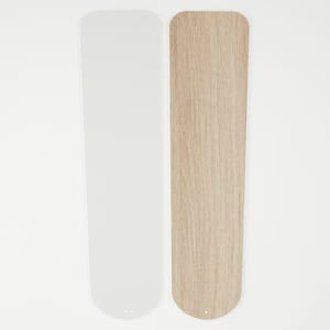 52 in. White/Oak Reversible Indoor/Outdoor Reversible Replacement Fan Blades (5-Pack)