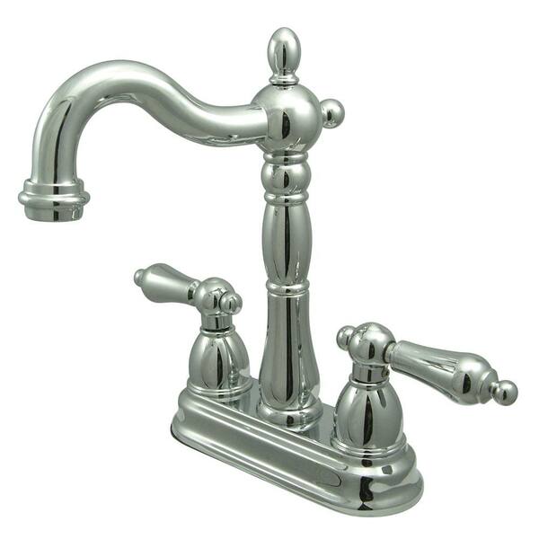 Kingston Brass Victorian 2-Handle Bar Faucet in Polished Chrome