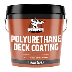 Liquid Rubber Textured Polyurethane Deck Coating, Stone Gray, 1 Gal.