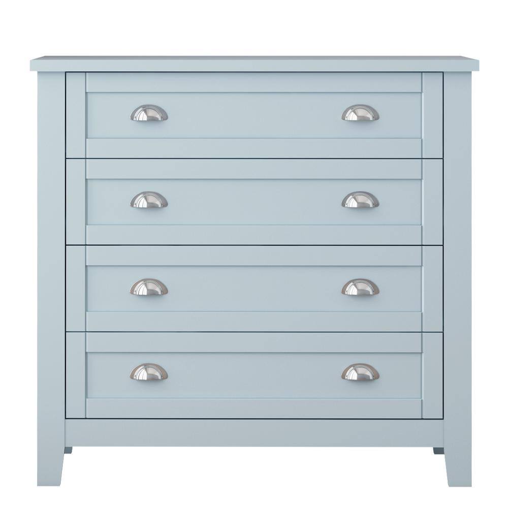 37.8 in. W x 17.7 in. D x 36.3 in. H Blue Linen Cabinet with Drawers for Li
