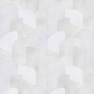 ELLE Decoration Collection Light Grey/Silver Graphic Design Vinyl on Non-Woven Non-Pasted Wallpaper Roll(Covers 57sq.ft)