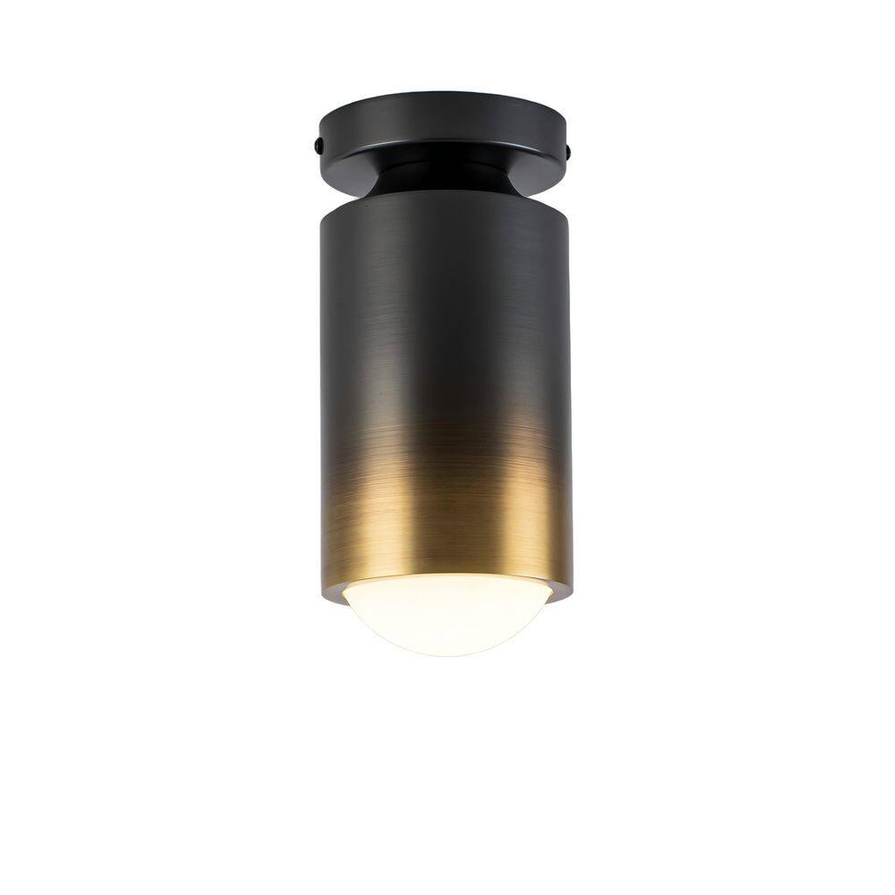 Colette 5-in 16W Modern Black with Gold Dimmable 3000K LED Semi-Flush Mount Ceiling Light for Hallway price history on PriceWatchPro
