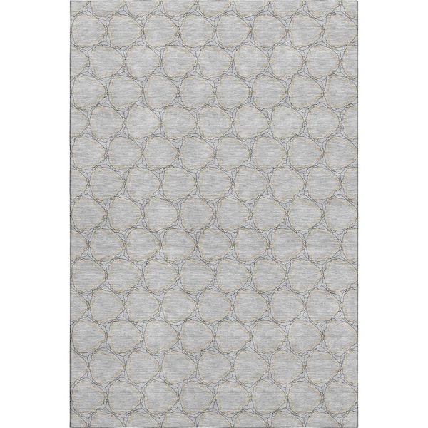 Addison Rugs Mayfield Premium Machine Washable Abstract AMF960 Gray 9 ft. x 12 ft. Area Rug