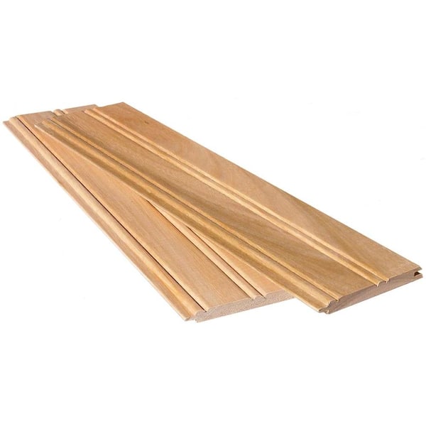 SOLITEK 36 sq. ft. Eucalyptus Hardwood Wall Covering Beaded Planking (4 Packages per Box)