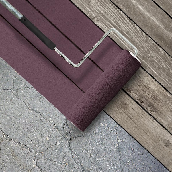 1 gal. #PPU1-20 Spiced Plum Textured Low-Lustre Enamel Interior/Exterior Porch and Patio Anti-Slip Floor Paint