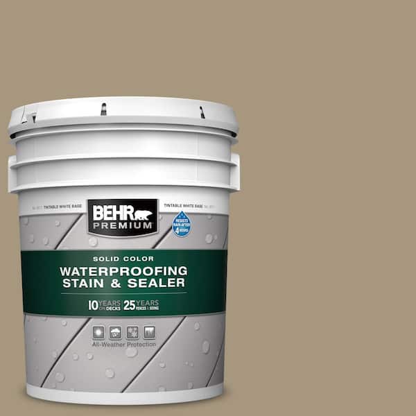 BEHR PREMIUM 5 gal. #SC-151 Sage Solid Color Waterproofing Exterior Wood Stain and Sealer