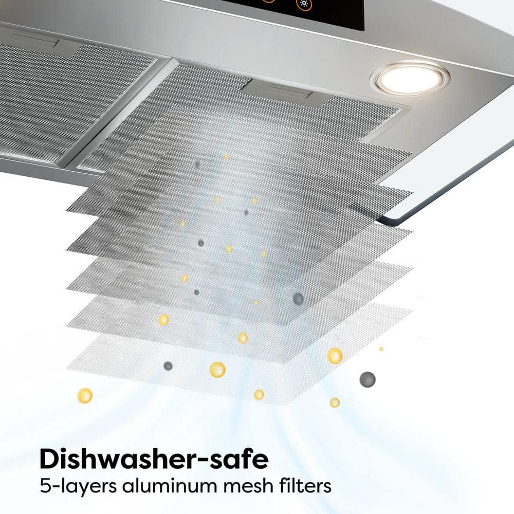 30-Inch Stainless Steel Wall Mount Convertible Range Hood