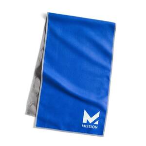 10 in. x 33 in. Blue Polyester/Nylon Cooling Towel (4-Pack)