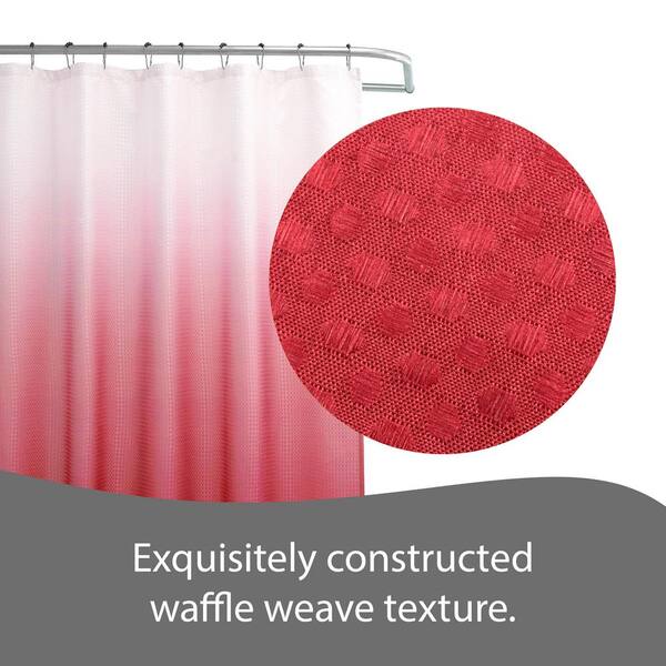 Details about   Creative Home Ideas Ombre Textured Shower Curtain with Beaded Rings Dark Grey 