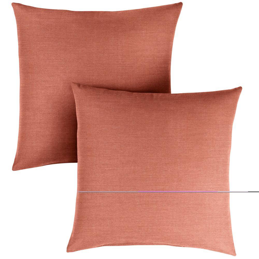 Sunbrella Cast Coral Outdoor Knife Edge Throw Pillows (2-Pack)
